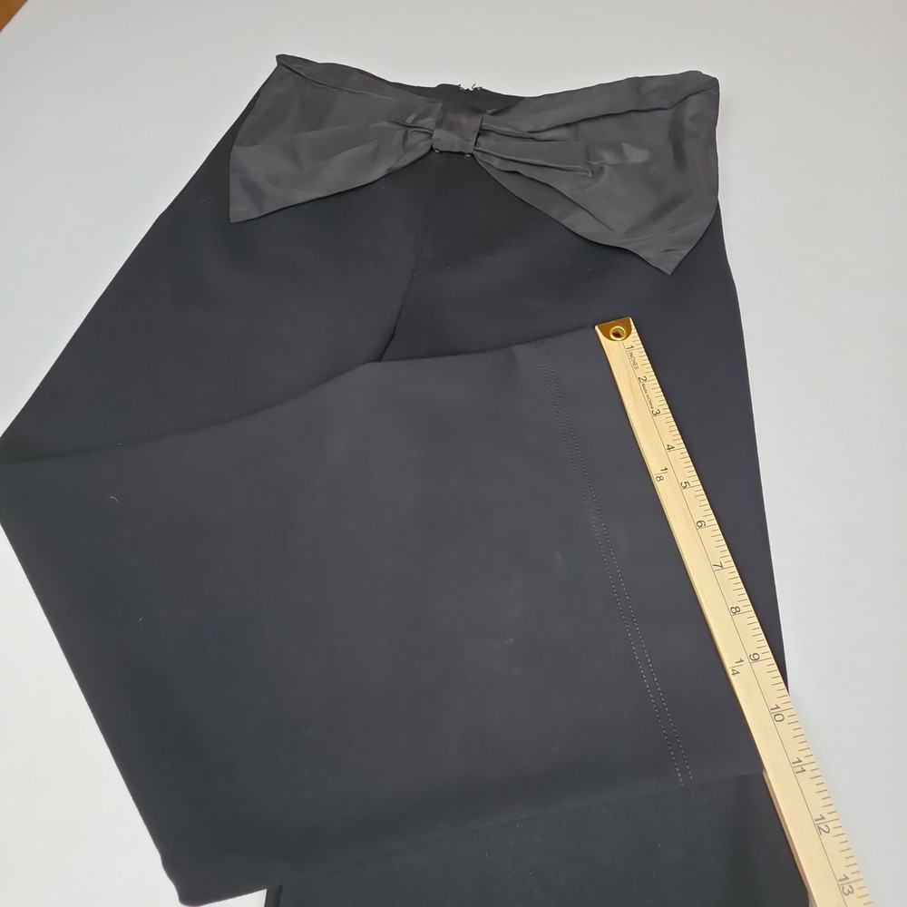 Maeve Anthropologie The Colette Bow Front Pants Womens 30 Black High Rise - Picture 5 of 11